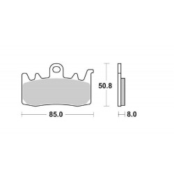 DUAL CARBON SBS 900 DC FRONT PADS BRAKE SET APRILIA TUONO 660 2020-2024