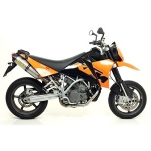 IMPIANTO DI SCARICO COMPLETO ARROW RACE-TECH KTM SUPERMOTO 990 2007-2011, TITANIO/CARBONIO, DEKAT