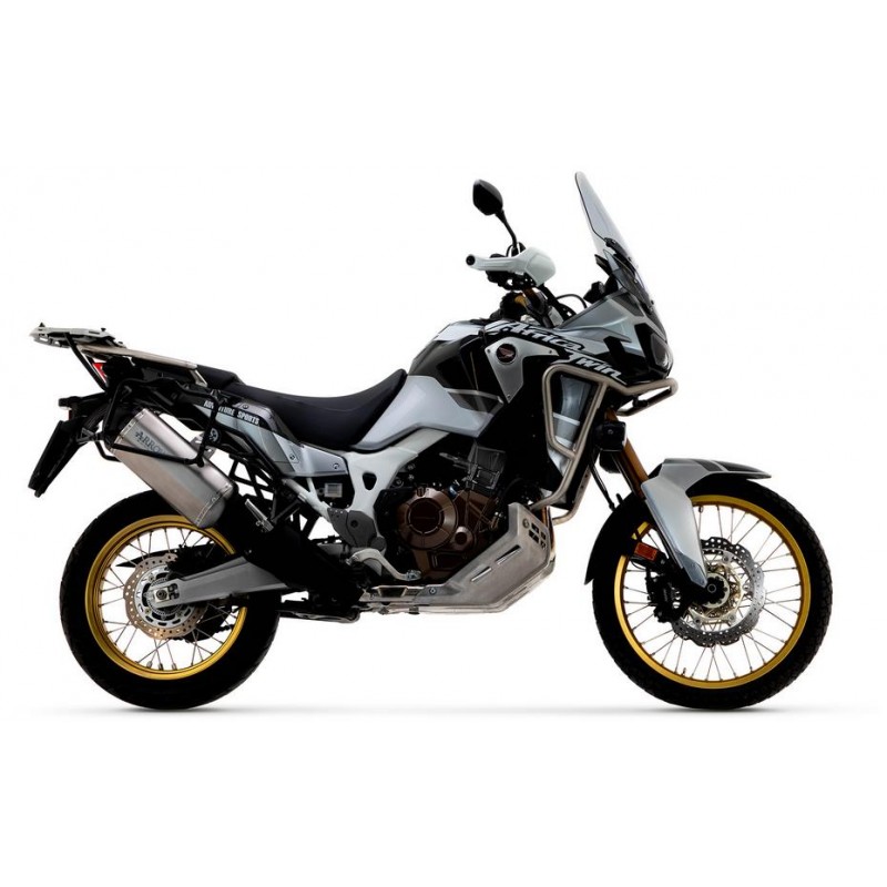 TERMINALE DI SCARICO ARROW SONORA HONDA AFRICA TWIN 1000 ADVENTURE SPORTS 2018-2019, TITANIO DARK/CARBONIO, OMOLOGATO