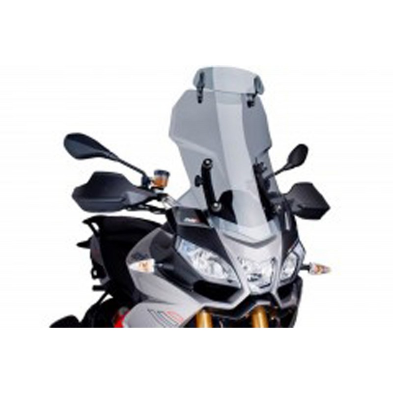 PUIG TOURING WINDSHIELD WITH DEFLECTOR APRILIA CAPONORD 1200 RALLY 2015-2017, LIGHT SMOKE