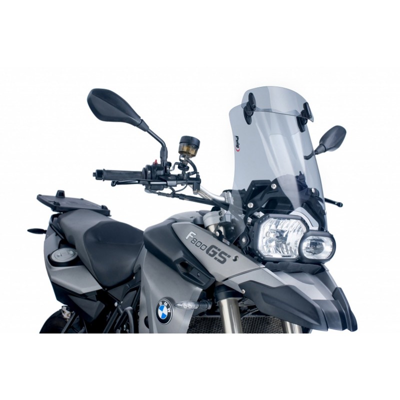 PUIG TOURING WINDSHIELD WITH DEFLECTOR BMW F 650 GS 2008-2012, LIGHT SMOKE