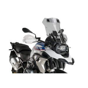 PUIG TOURING WINDSHIELD WITH DEFLECTOR BMW R 1250 GS 2018-2020, LIGHT SMOKE