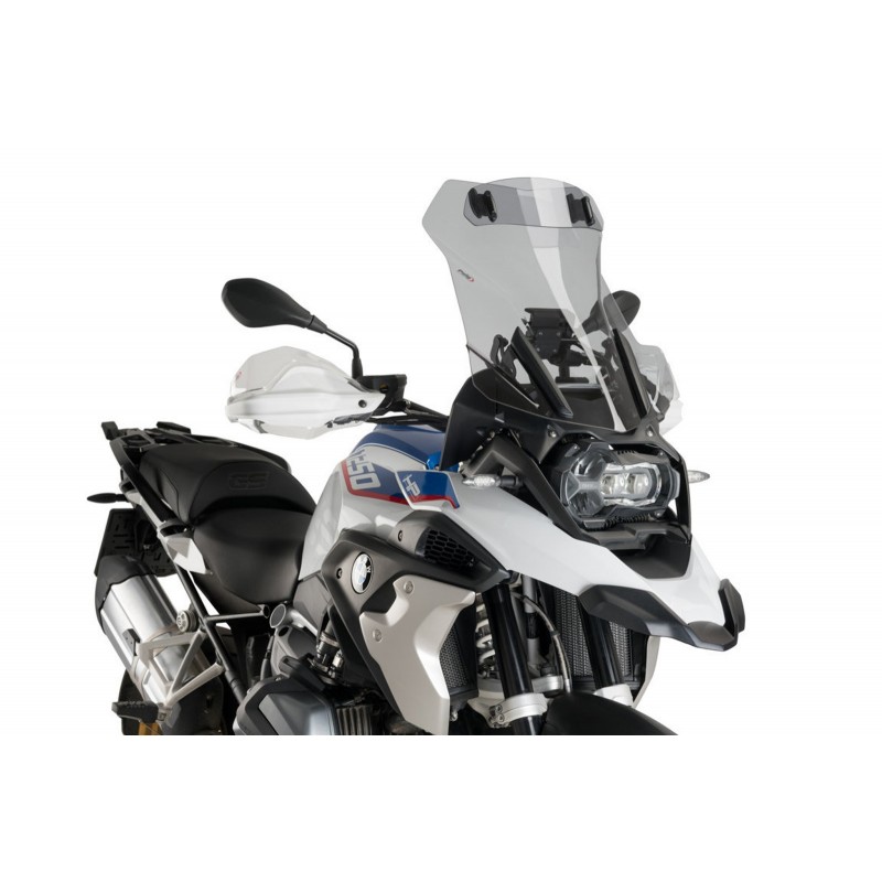 PUIG TOURING WINDSHIELD WITH DEFLECTOR BMW R 1250 GS 2018-2020, LIGHT SMOKE