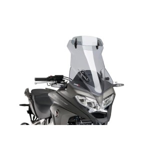 PUIG TOURING WINDSHIELD WITH DEFLECTOR HONDA CROSSRUNNER 800 2015-2020, LIGHT SMOKE