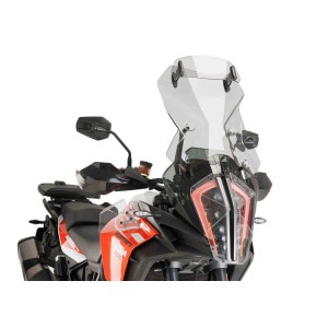 PUIG TOURING WINDSHIELD WITH DEFLECTOR KTM 1290 SUPER ADVENTURE R 2017-2020, LIGHT SMOKE