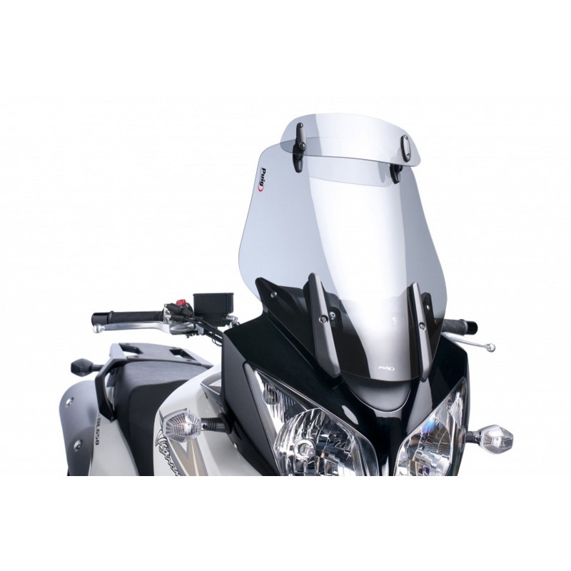 PUIG TOURING WINDSHIELD WITH DEFLECTOR SUZUKI V-STROM 650 2007-2011, LIGHT SMOKE