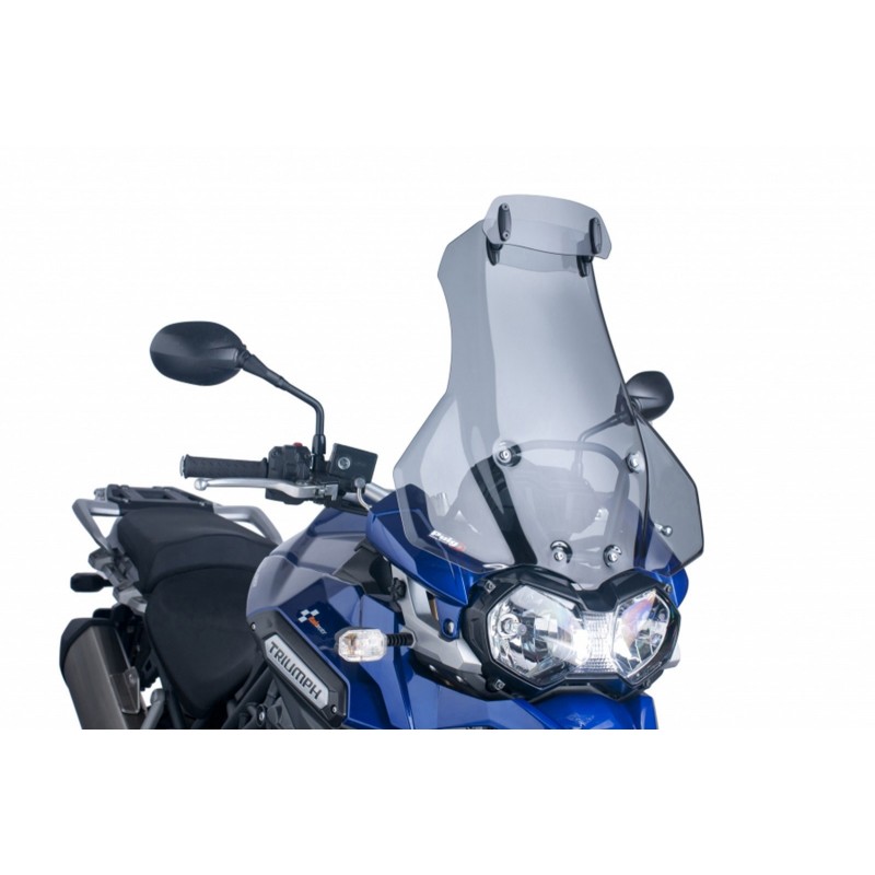 PUIG TOURING WINDSCHUTZSCHEIBE MIT DEFLEKTOR TRIUMPH TIGER EXPLORER 1200 2012-2015, LEICHTER RAUCH