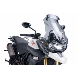 CUPOLINO PUIG TOURING CON DEFLETTORE TRIUMPH TIGER 800 2011-2014, FUME CHIARO