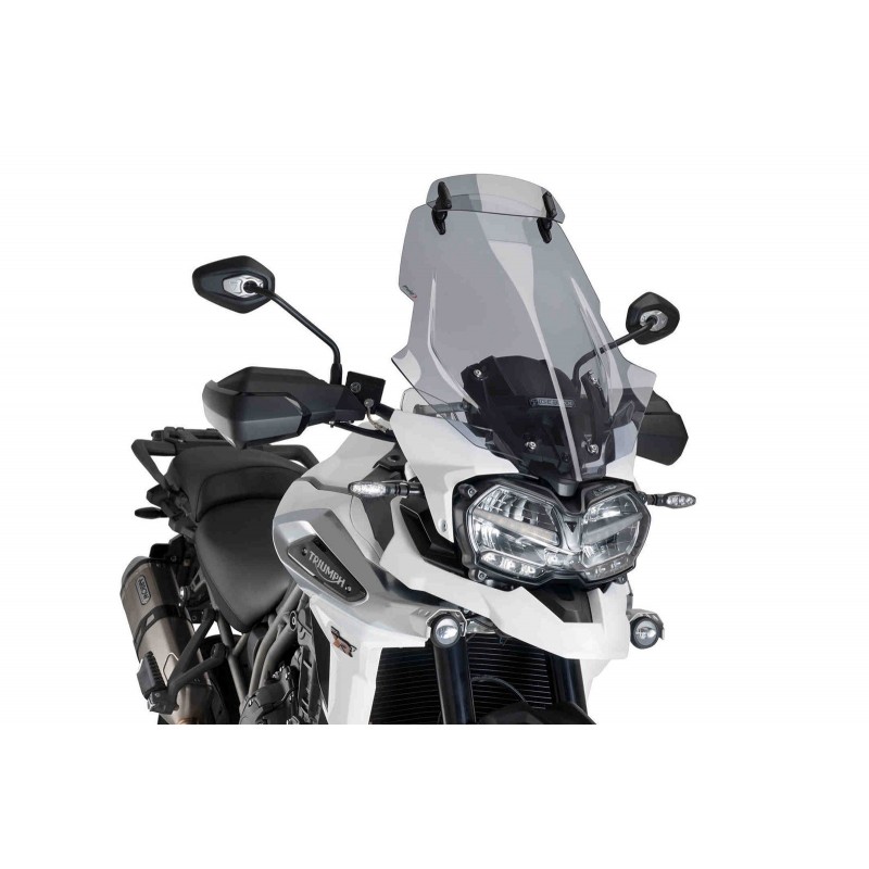 CUPOLINO PUIG TOURING CON DEFLETTORE TRIUMPH TIGERŸEXPLORER 1200 XC 2018-2020, FUME CHIARO