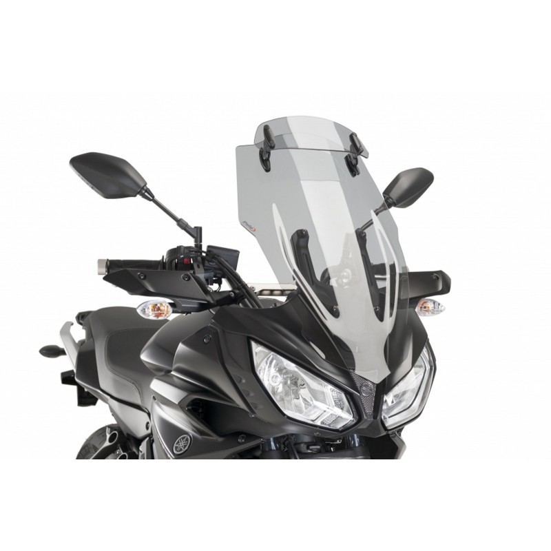 PUIG TOURING WINDSHIELD WITH DEFLECTOR YAMAHA TRACER 700 2016-2019, LIGHT SMOKE