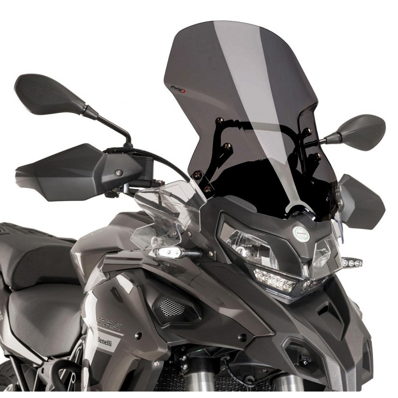 PUIG TOURING WINDSHIELD BENELLI TRK 502 X 2018-2020, DARK SMOKE