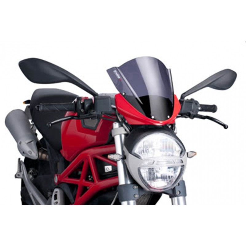 PUIG TOURING WINDSCHUTZSCHEIBE DUCATI MONSTER 696 2008-2011, DUNKLE RAUCH