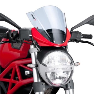 PUIG TOURING WINDSCHUTZSCHEIBE DUCATI MONSTER 796 2010-2013, LEICHTER RAUCH