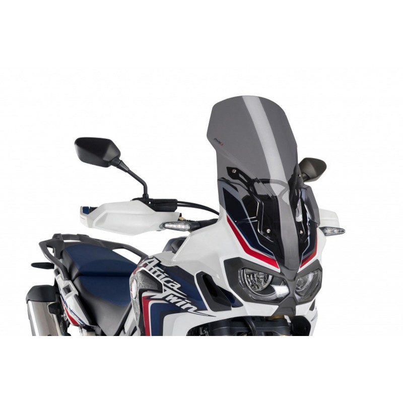 PUIG TOURING WINDSHIELD HONDA AFRICA TWIN 1000 2018-2019, DARK SMOKE