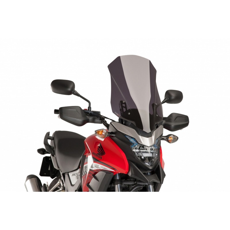 PUIG TOURING WINDSHIELD HONDA CB 500 X 2016-2018, DARK SMOKE