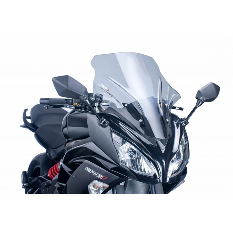 CUPOLINO PUIG TOURING KAWASAKI ER-6F 2012-2016, FUME CHIARO