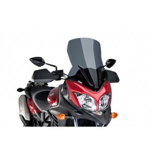 PUIG TOURING WINDSHIELD SUZUKI V-STROM 650 2012-2016, DARK SMOKE