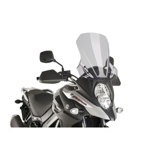 PUIG TOURING WINDSHIELD SUZUKI V-STROM 650 2017-2020, LIGHT SMOKE