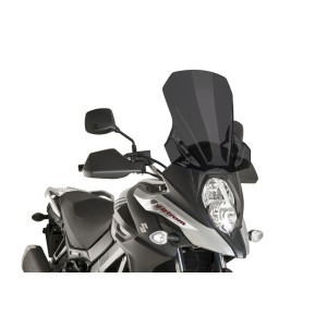 PUIG TOURING WINDSHIELD SUZUKI V-STROM 650 2017-2020, DARK SMOKE