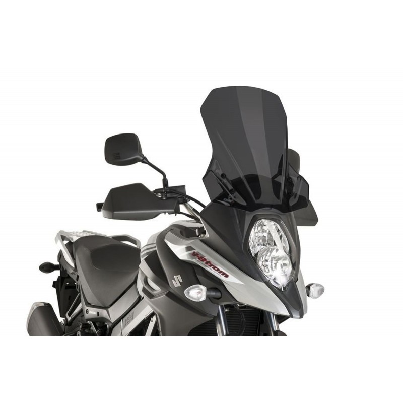 PUIG TOURING WINDSHIELD SUZUKI V-STROM 650 2017-2020, DARK SMOKE