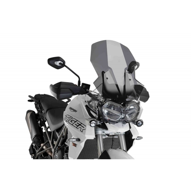 PUIG TOURING WINDSCHUTZSCHEIBE TRIUMPH TIGER 800 XR 2018-2020, DUNKLE RAUCH