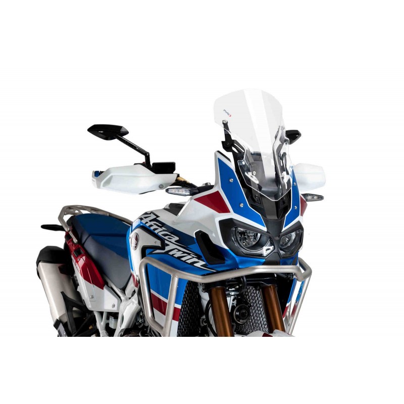 CUPOLINO PUIG SPORT REGOLABILE HONDA AFRICA TWIN 1000 ADVENTURE SPORT REGOLABILES 2018-2019, TRASPARENTE