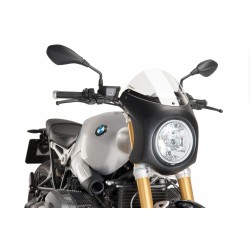 CUBRE PARABRISAS PUIG BMW R NINE T 2014-2020, TRANSPARENTE/NEGRO MATE