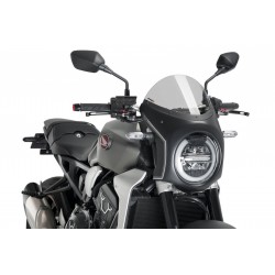 PUIG HALB VERKLEIDUNG WINDSCHUTZSCHEIBE HONDA CB 1000 R 2018-2020, LEICHTER RAUCH/SCHWARZ