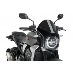 PUIG WINDSHIELD HALF FAIRING HONDA CB 650 R 2021-2023, BLACK/CARBON