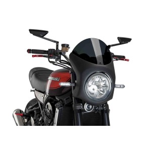 PARABRISAS MEDIO CARENADO PUIG KAWASAKI Z 900 RS 2018-2020, AHUMADO OSCURO/NEGRO