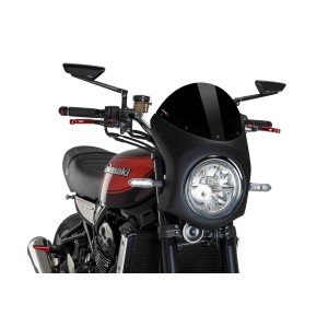 PUIG HALB VERKLEIDUNG WINDSCHUTZSCHEIBE KAWASAKI Z 900 RS 2018-2020, SCHWARZ/CARBON