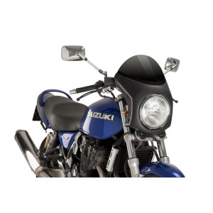 PUIG HALF FAIRING WINDSHIELD TRIUMPH THRUXTON 1200 R 2016-2020, BLACK/BLACK MATT