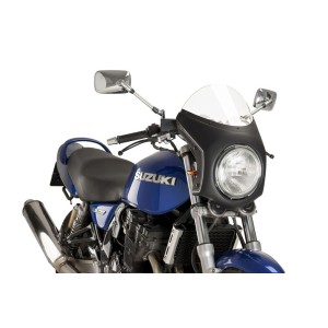PUIG HALBVERKLEIDUNG WINDSCHUTZSCHEIBE TRIUMPH THRUXTON 1200 R 2016-2020, TRANSPARENT/MATTSCHWARZ