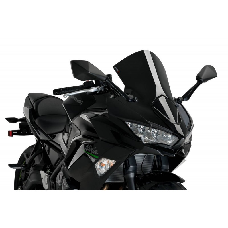 PUIG R-RACER WINDSCHILD KAWASAKI NINJA 650 2020, SCHWARZ