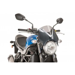 PARABRISAS PUIG RETRO SUZUKI SV 650 2016-2020, AHUMADO CLARO/CARBONO