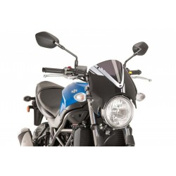 PARABRISAS PUIG RETRO SUZUKI SV 650 2016-2020, AHUMADO OSCURO/NEGRO