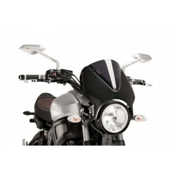 PARABRISAS PUIG RETRO YAMAHA XSR 700 2016-2020, AHUMADO OSCURO/CARBONO
