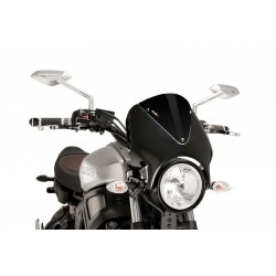 CUPOLINO PUIG RETRO YAMAHA XSR 700 2016-2020, NERO/CARBON