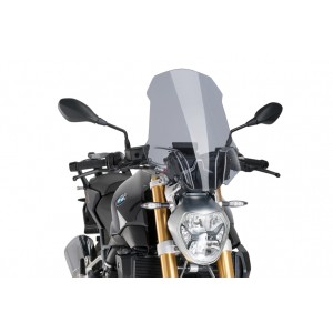 PUIG TOURING WINDSCHUTZSCHEIBE NEW GENERATION BMW OEM-UNTERSTÜTZUNG R 1200 R 2015-2019, LEICHTER RAUCH