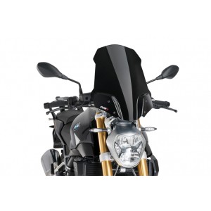 PUIG TOURING WINDSCHUTZSCHEIBE DER NEUEN GENERATION BMW OEM-UNTERSTÜTZUNG R 1200 R 2015-2019, SCHWARZ