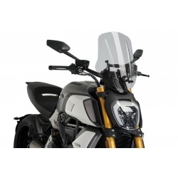 PARABRISAS PUIG TOURING NEW GENERATION DUCATI DIAVEL 1260 2019-2020, AHUMADO CLARO