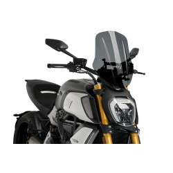 CUPOLINO PUIG TOURING NEW GENERATION DUCATI DIAVEL 1260 2019-2020, FUME SCURO