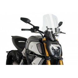 CUPOLINO PUIG TOURING NEW GENERATION DUCATI DIAVEL 1260 2019-2020, TRASPARENTE