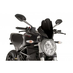 PARABRISAS PUIG TOURING NEW GENERATION DUCATI MONSTER 797 2017-2020, NEGRO