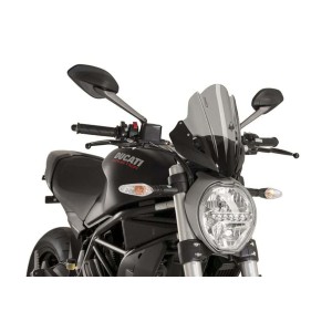 PARABRISAS PUIG TOURING NEW GENERATION DUCATI MONSTER 821 2018-2020, AHUMADO OSCURO