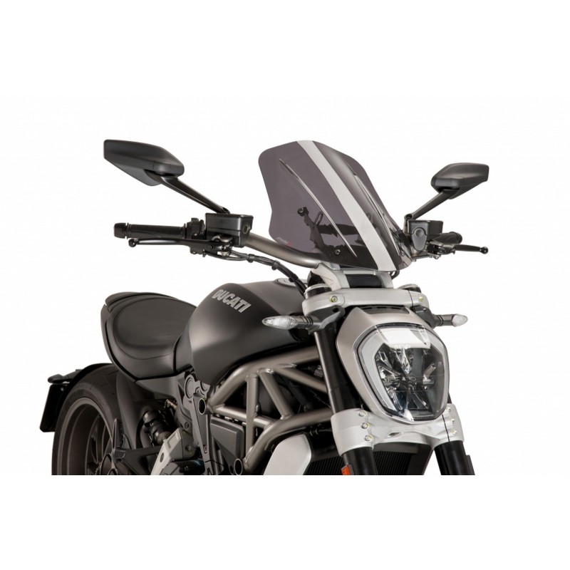 PARABRISAS PUIG TOURING NEW GENERATION DUCATI XDIAVEL S 2016-2018, AHUMADO CLARO