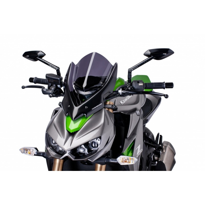 PUIG TOURING WINDSCHUTZSCHEIBE NEW GENERATION KAWASAKI Z 1000 R 2017-2019, DUNKLE RAUCH