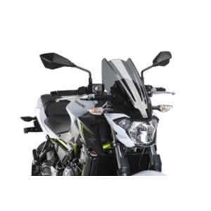 PUIG TOURING WINDSCHUTZSCHEIBE NEW GENERATION KAWASAKI Z 650 2017-2019, DUNKLE RAUCH