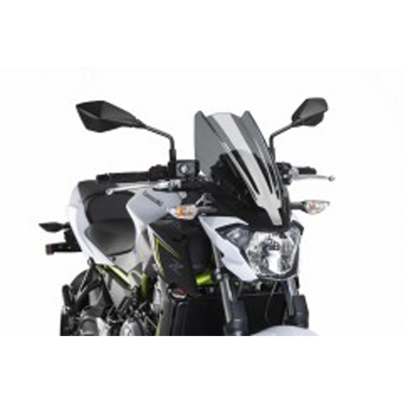PUIG TOURING WINDSCHUTZSCHEIBE NEW GENERATION KAWASAKI Z 650 2017-2019, DUNKLE RAUCH
