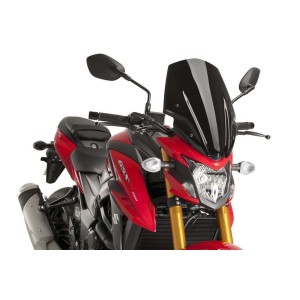 PUIG TOURING WINDSCHUTZSCHEIBE NEW GENERATION SUZUKI GSX-S 750 2017-2020, SCHWARZ
